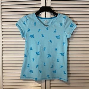 SO Blue Girls Tee with Cats